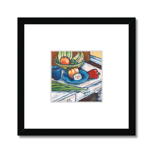 Framed Fine Art Print, Faux Mat - 12x12 inches | Still Life in Acrylic, FMS-1000-1101