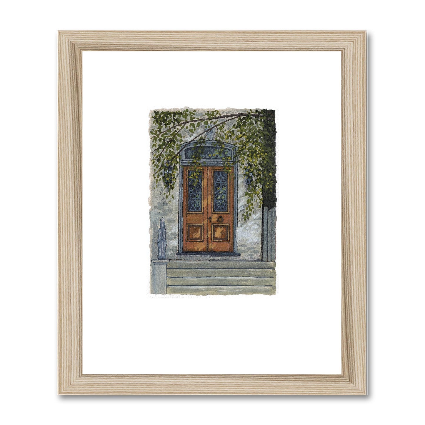 Framed Fine Art Print, Painterly Edge - 8x10 16x20 inches | Door 5, PEV-1000-1425