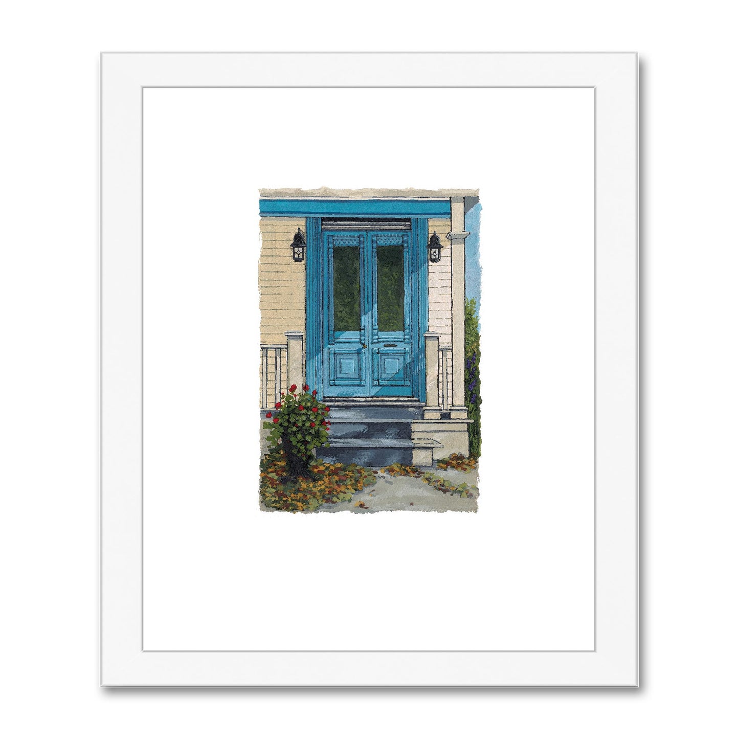 Framed Fine Art Print, Painterly Edge - 8x10 16x20 inches | Door 2, PEV-1000-1422