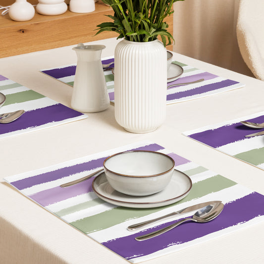 Placemat Set with Hand-painted Brush Stroke Print | PSBS-1070