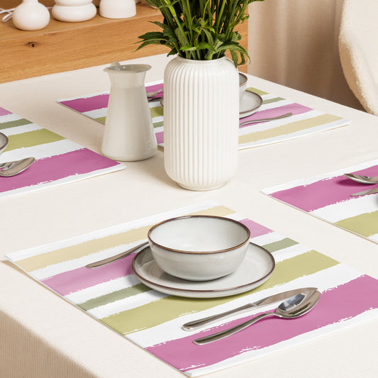 Placemat Set with Hand-painted Brush Stroke Print | PSBS-1080