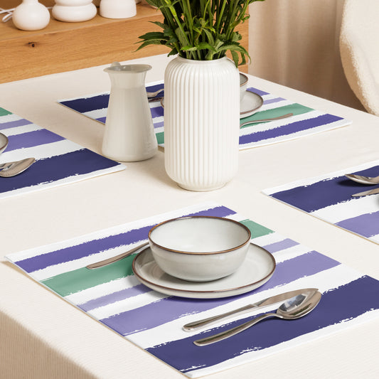Placemat Set with Hand-painted Brush Stroke Print | PSBS-1090