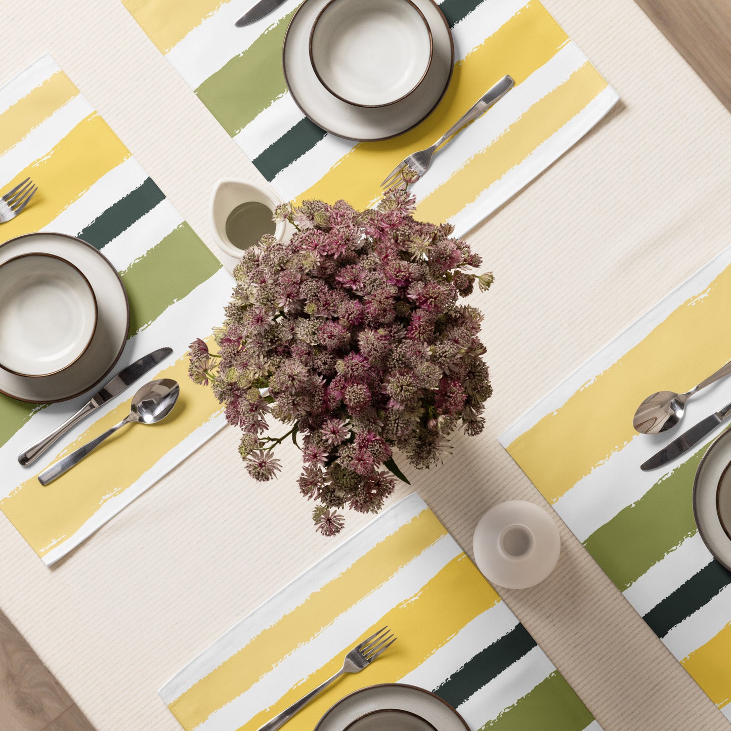 Placemat Set with Hand-painted Brush Stroke Print | PSBS-1120