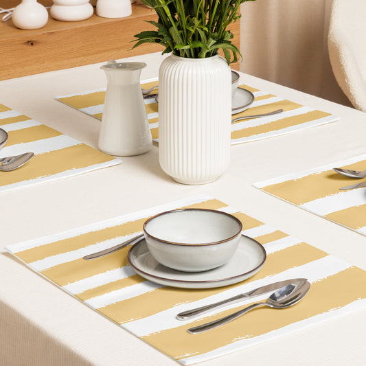Placemat Set with Hand-painted Brush Stroke Print | PSBS-1131