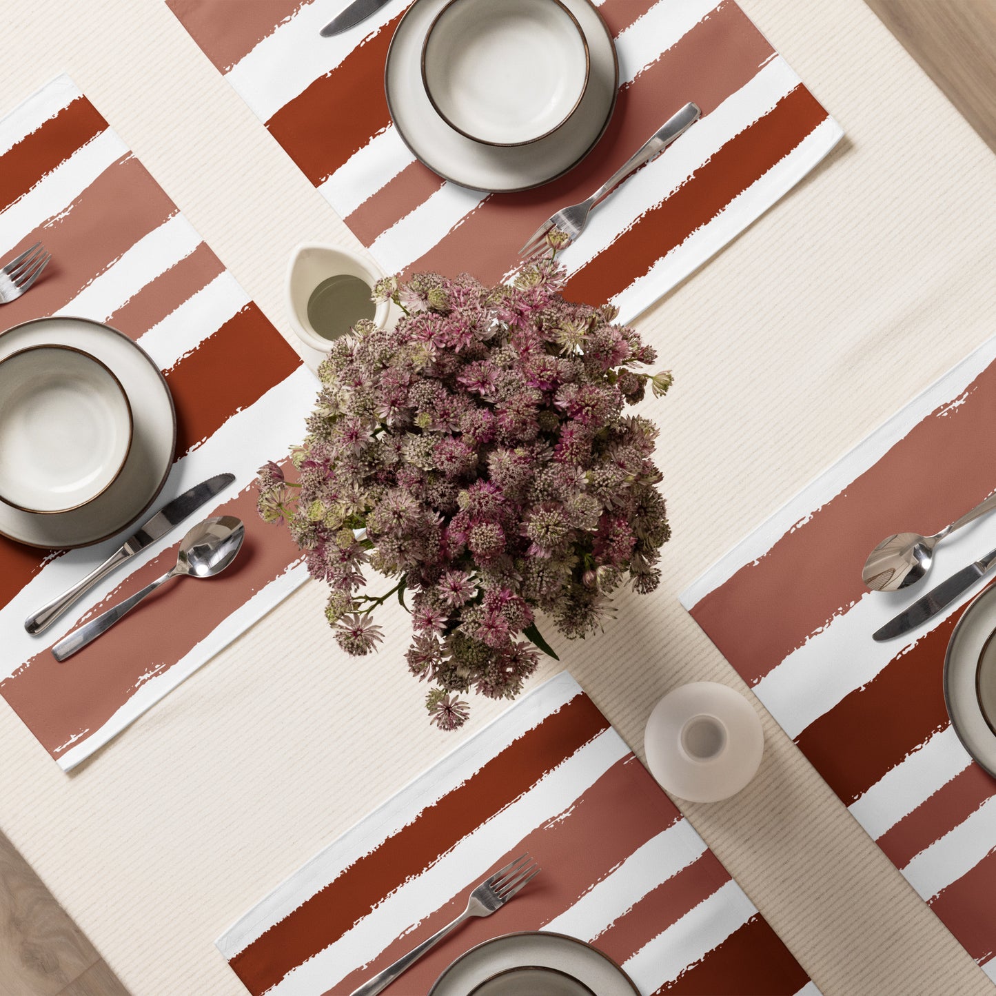 Placemat Set with Hand-painted Brush Stroke Print | PSBS-1133