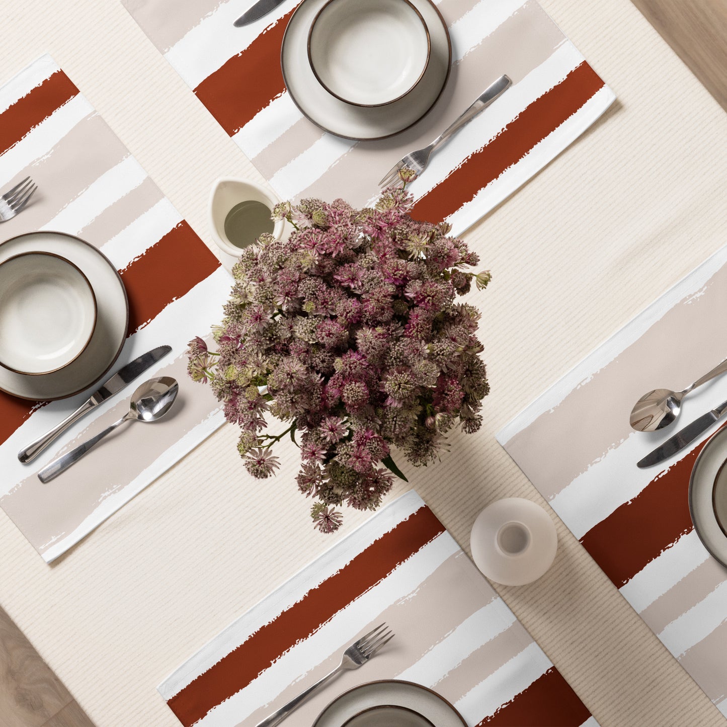 Placemat Set with Hand-painted Brush Stroke Print | PSBS-1134