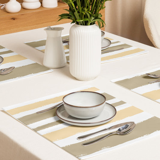 Placemat Set with Hand-painted Brush Stroke Print | PSBS-1136