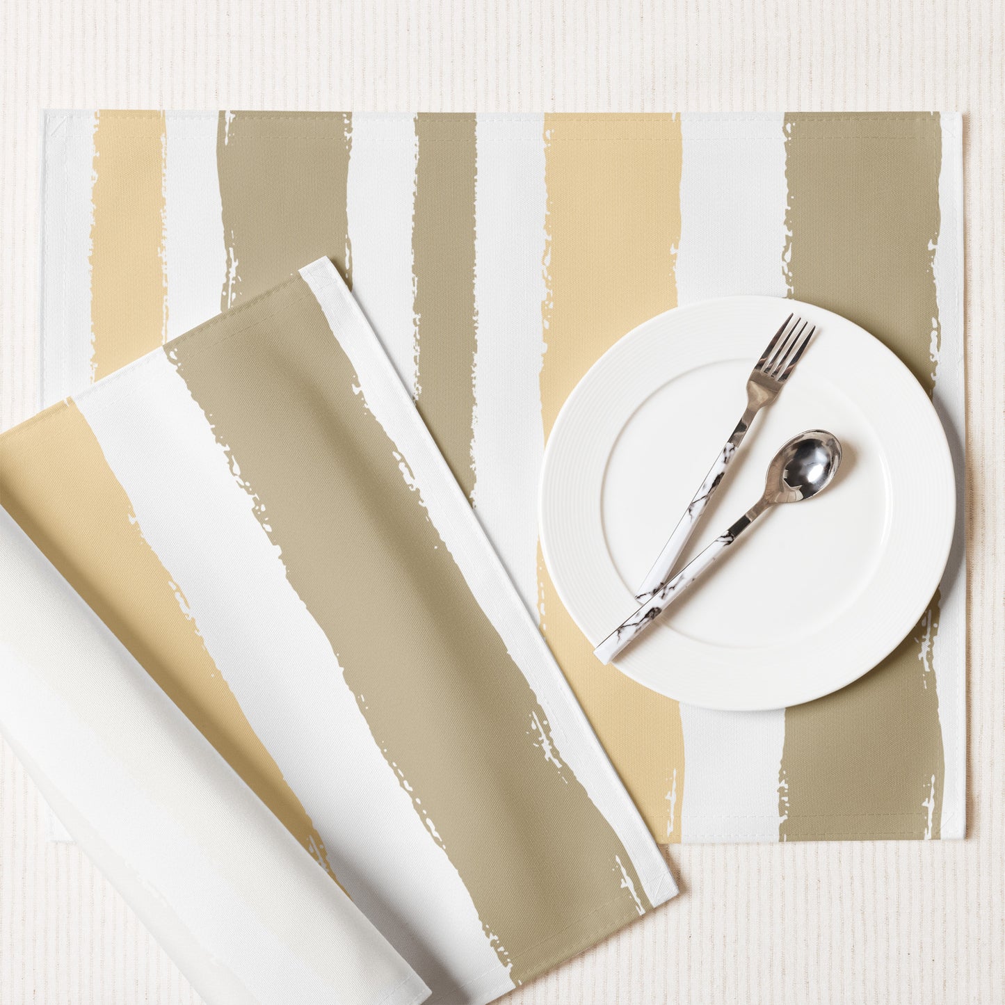 Placemat Set with Hand-painted Brush Stroke Print | PSBS-1136