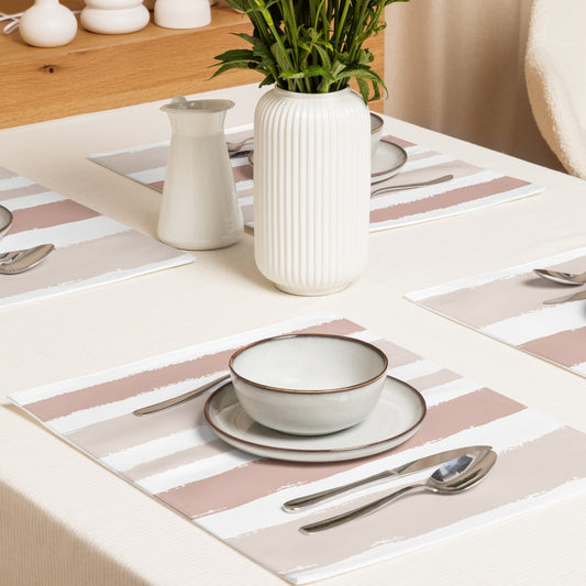 Placemat Set with Hand-painted Brush Stroke Print | PSBS-1139