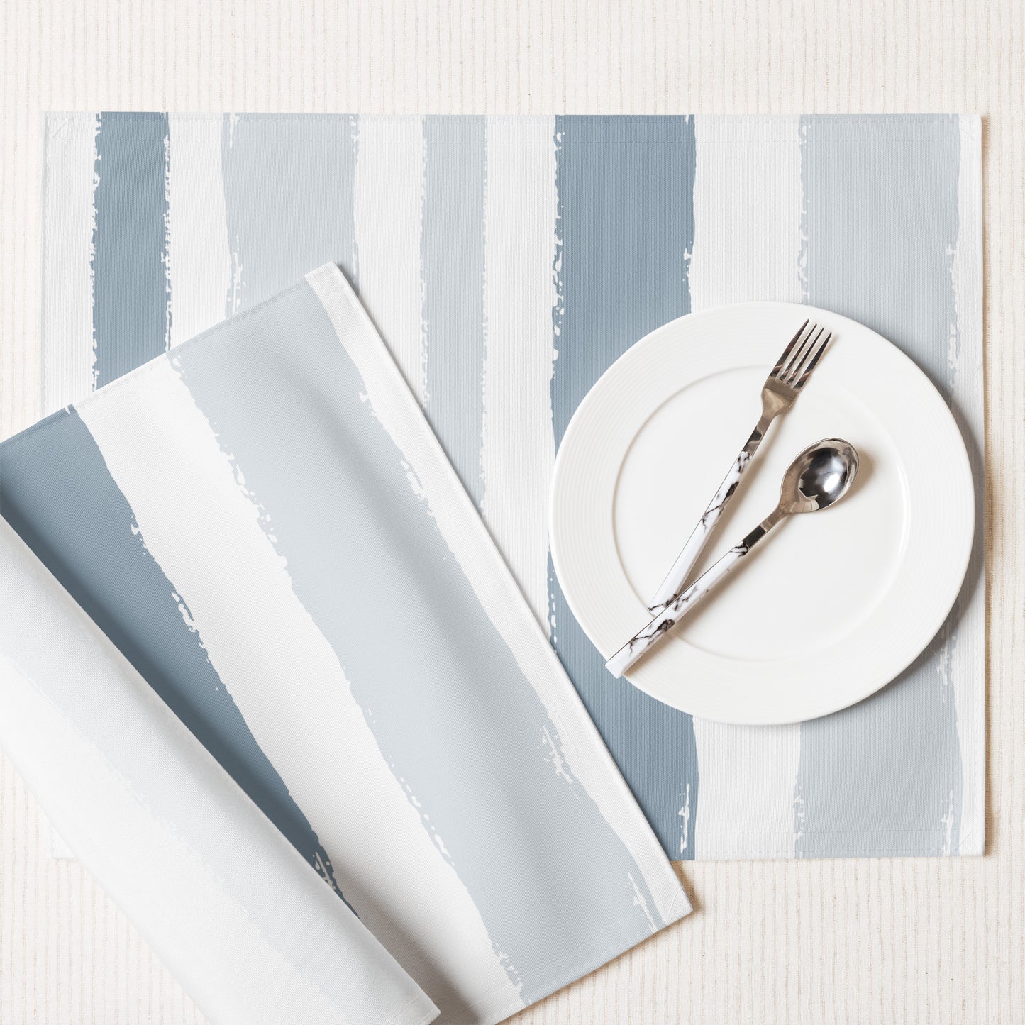 Placemat Set with Hand-painted Brush Stroke Print | PSBS-1141