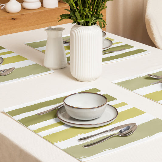 Placemat Set with Hand-painted Brush Stroke Print | PSBS-1142