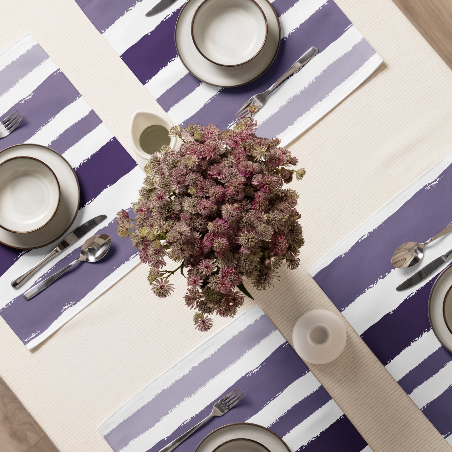 Placemat Set with Hand-painted Brush Stroke Print | PSBS-1143