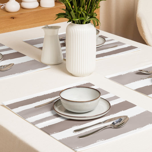 Placemat Set with Hand-painted Brush Stroke Print | PSBS-1152