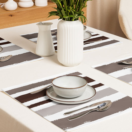 Placemat Set with Hand-painted Brush Stroke Print | PSBS-1161