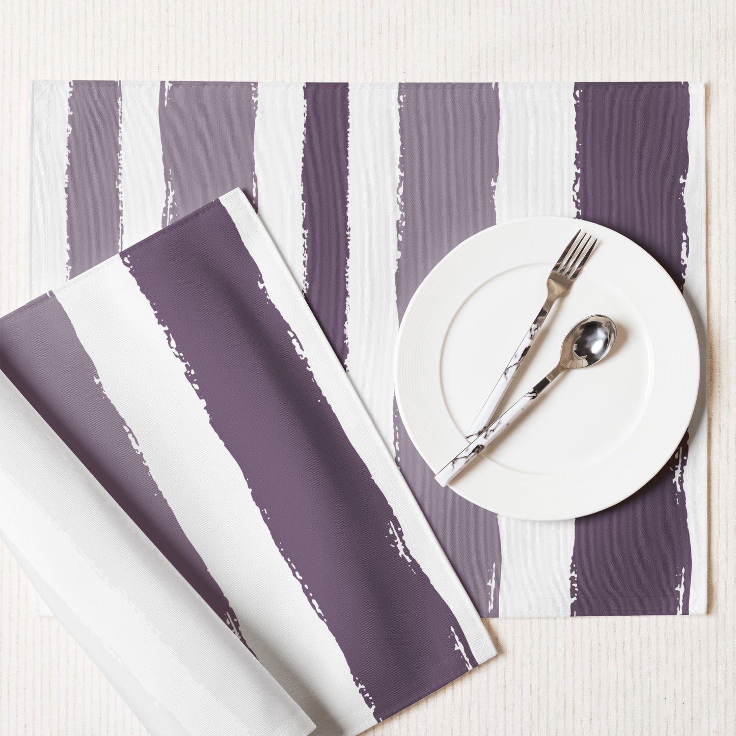 Placemat Set with Hand-painted Brush Stroke Print | PSBS-1182