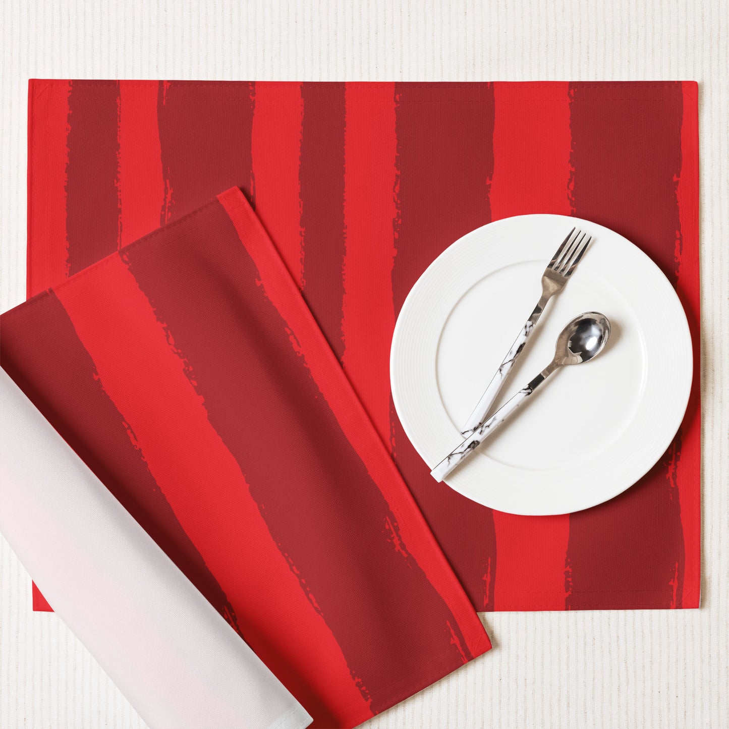 Placemat Set with Hand-painted Brush Stroke Print | PSBS-1191