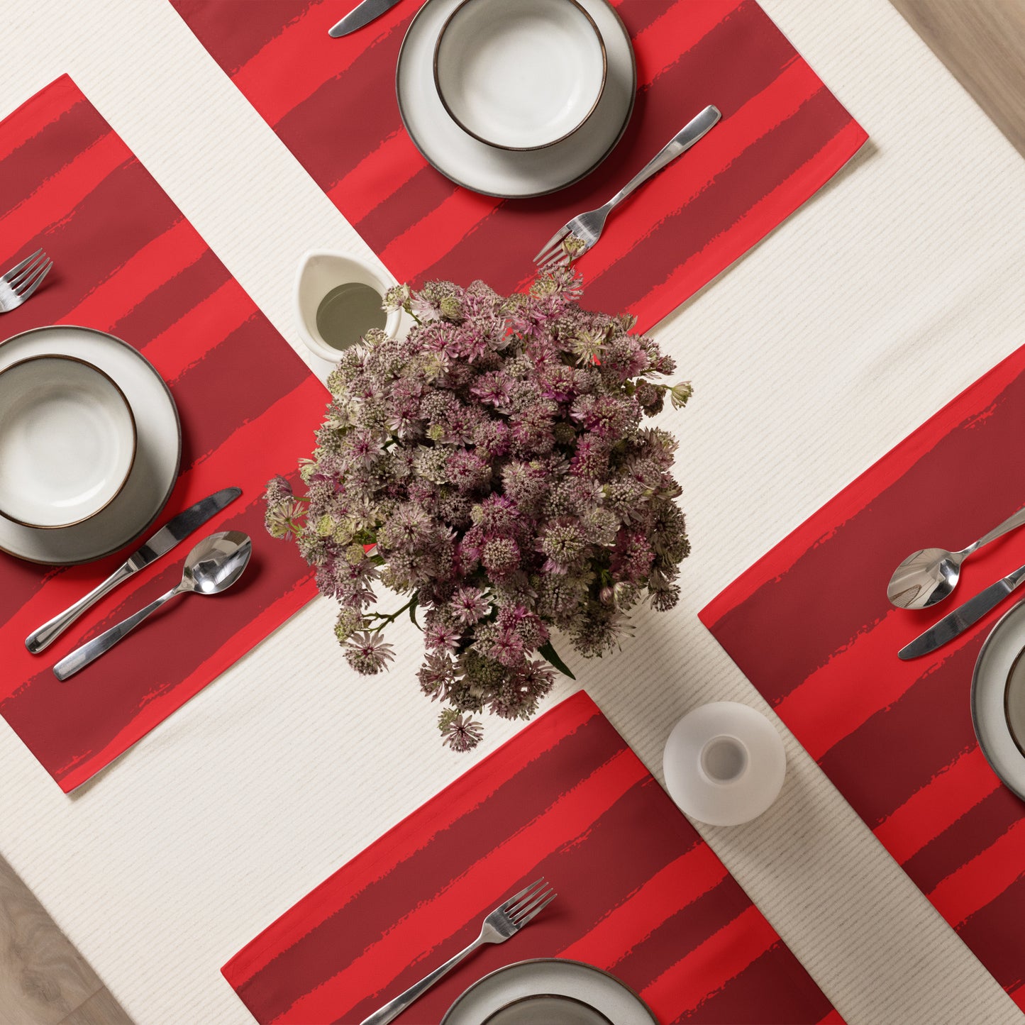 Placemat Set with Hand-painted Brush Stroke Print | PSBS-1191