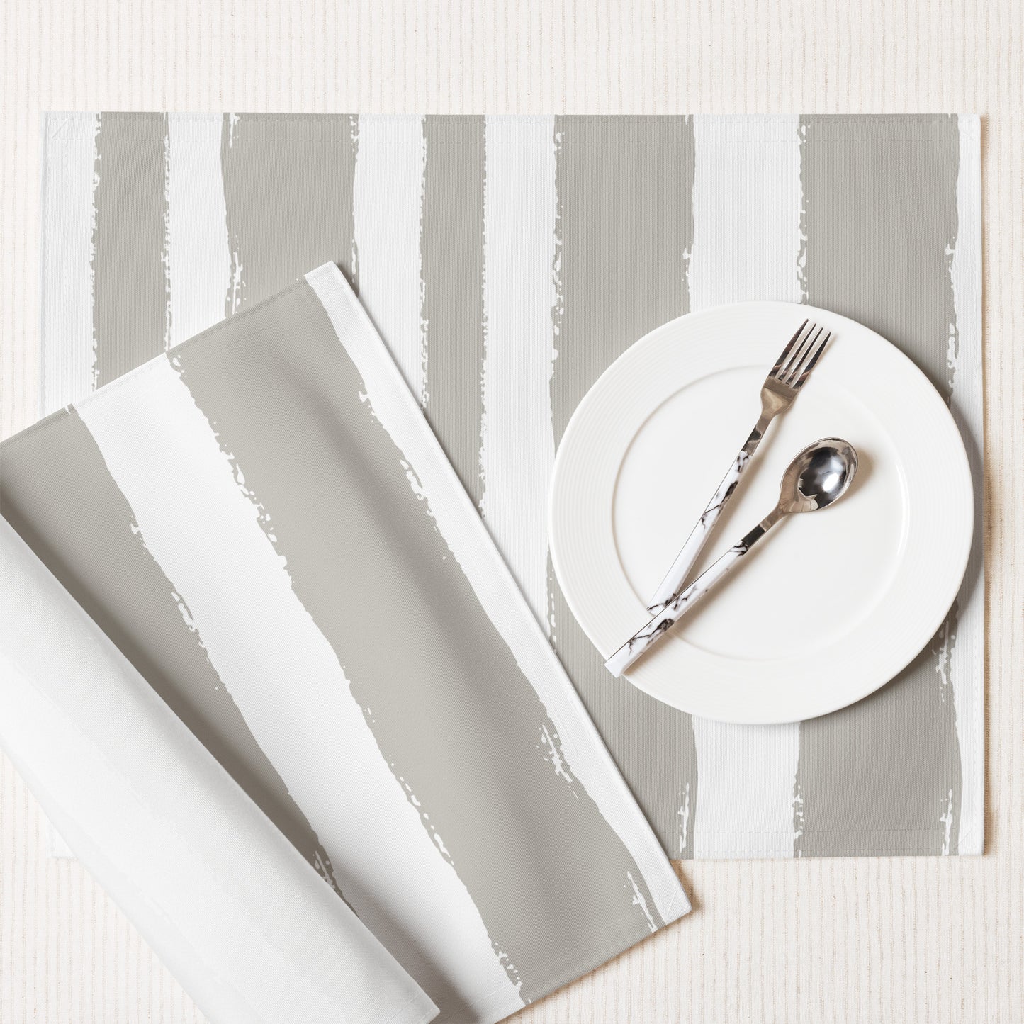 Placemat Set with Hand-painted Brush Stroke Print | PSBS-1193