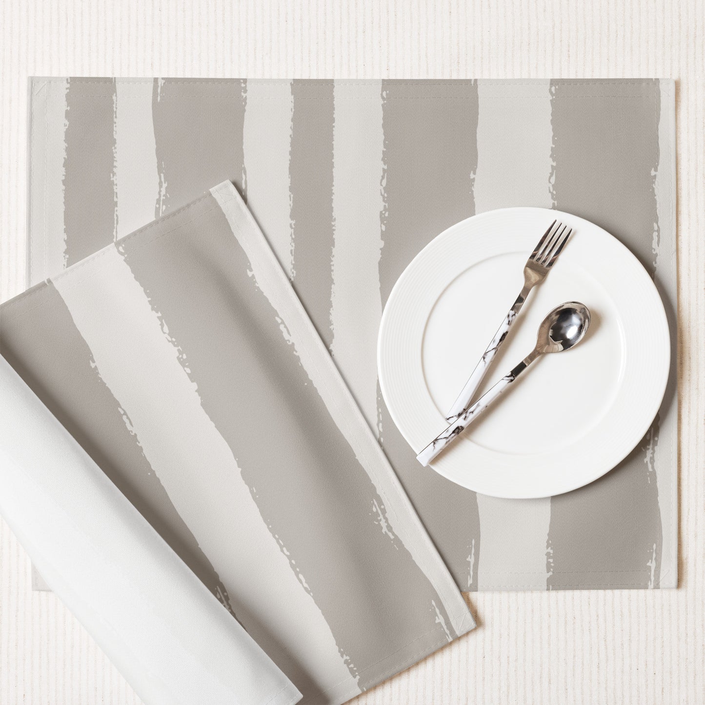 Placemat Set with Hand-painted Brush Stroke Print | PSBS-1202