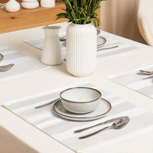 Placemat Set with Hand-painted Brush Stroke Print | PSBS-1204