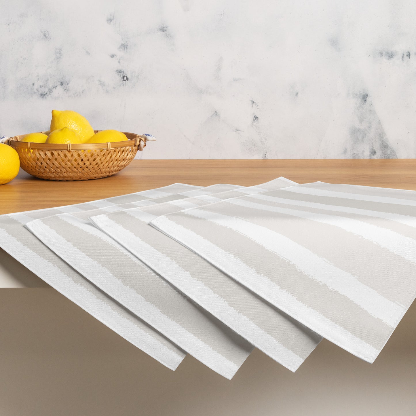 Placemat Set with Hand-painted Brush Stroke Print | PSBS-1204
