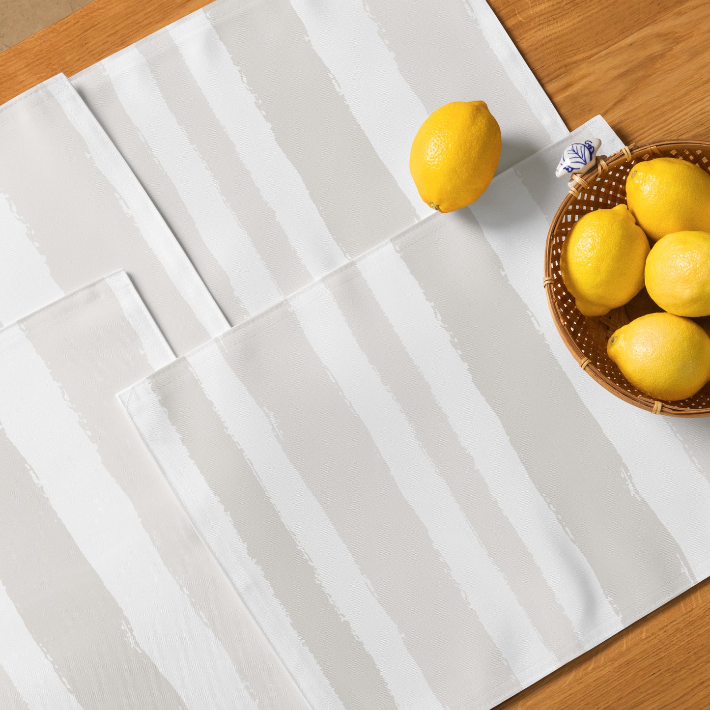 Placemat Set with Hand-painted Brush Stroke Print | PSBS-1204
