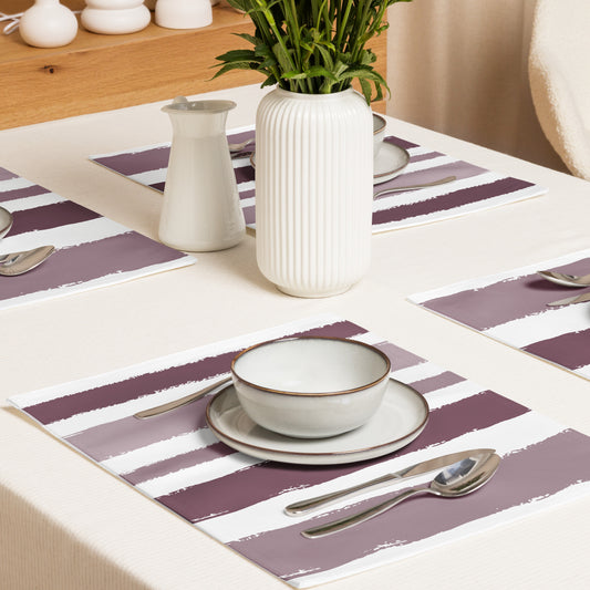 Placemat Set with Hand-painted Brush Stroke Print | PSBS-1211