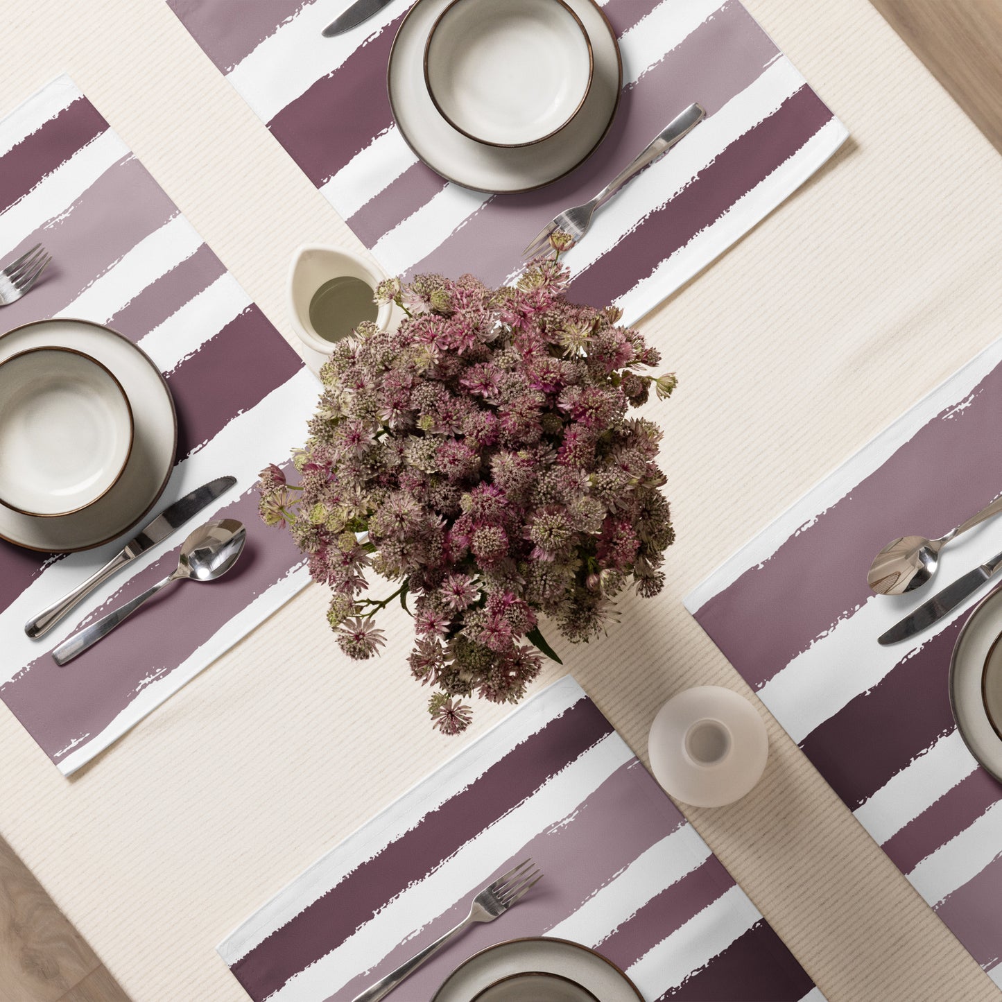Placemat Set with Hand-painted Brush Stroke Print | PSBS-1211