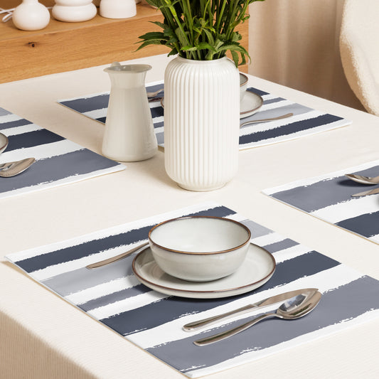Placemat Set with Hand-painted Brush Stroke Print | PSBS-1212