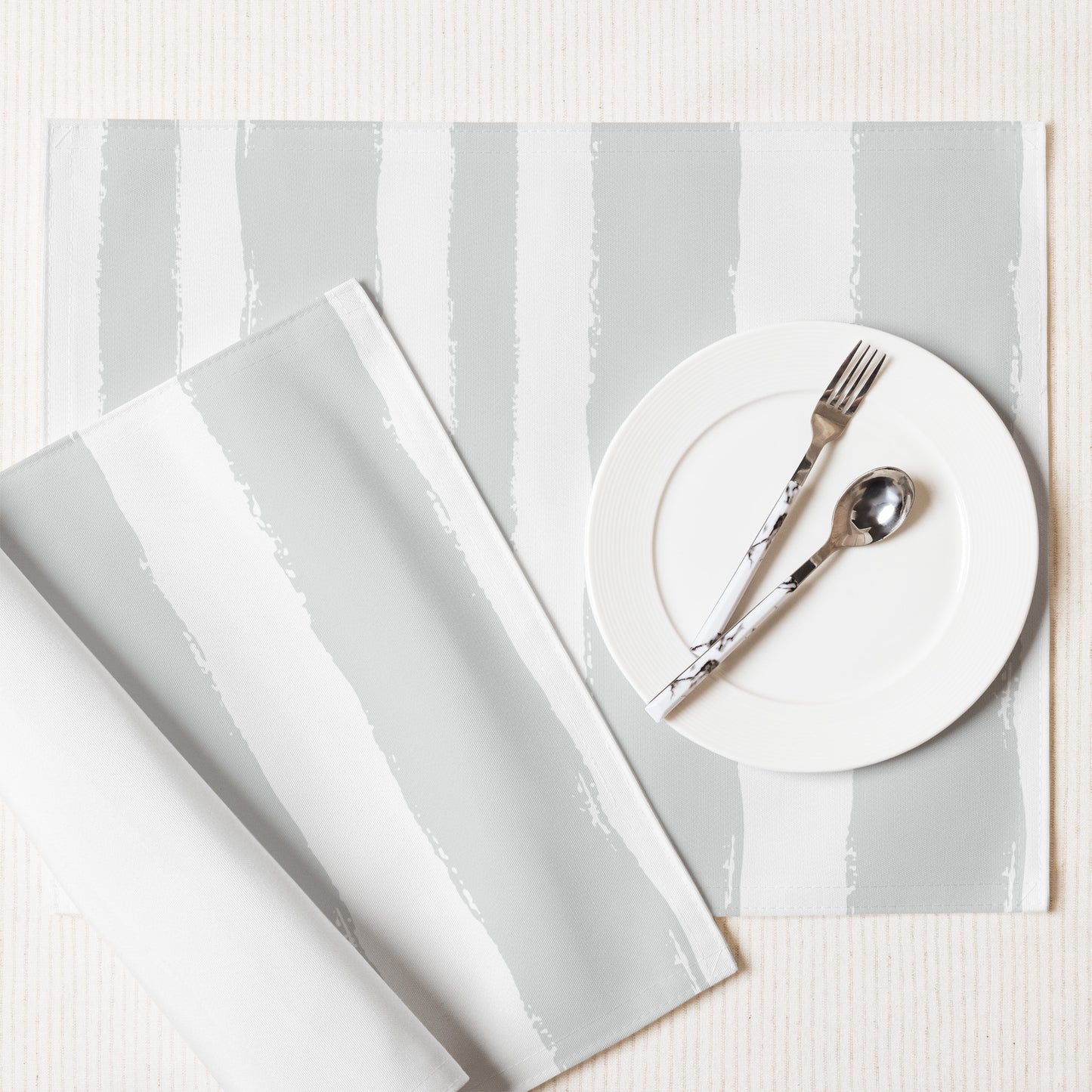 Placemat Set with Hand-painted Brush Stroke Print | PSBS-1214