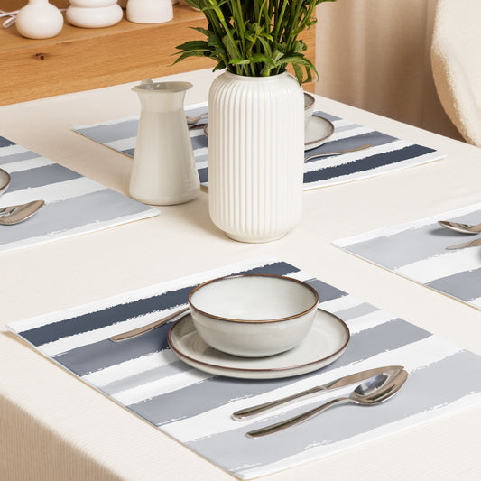 Placemat Set with Hand-painted Brush Stroke Print | PSBS-1221