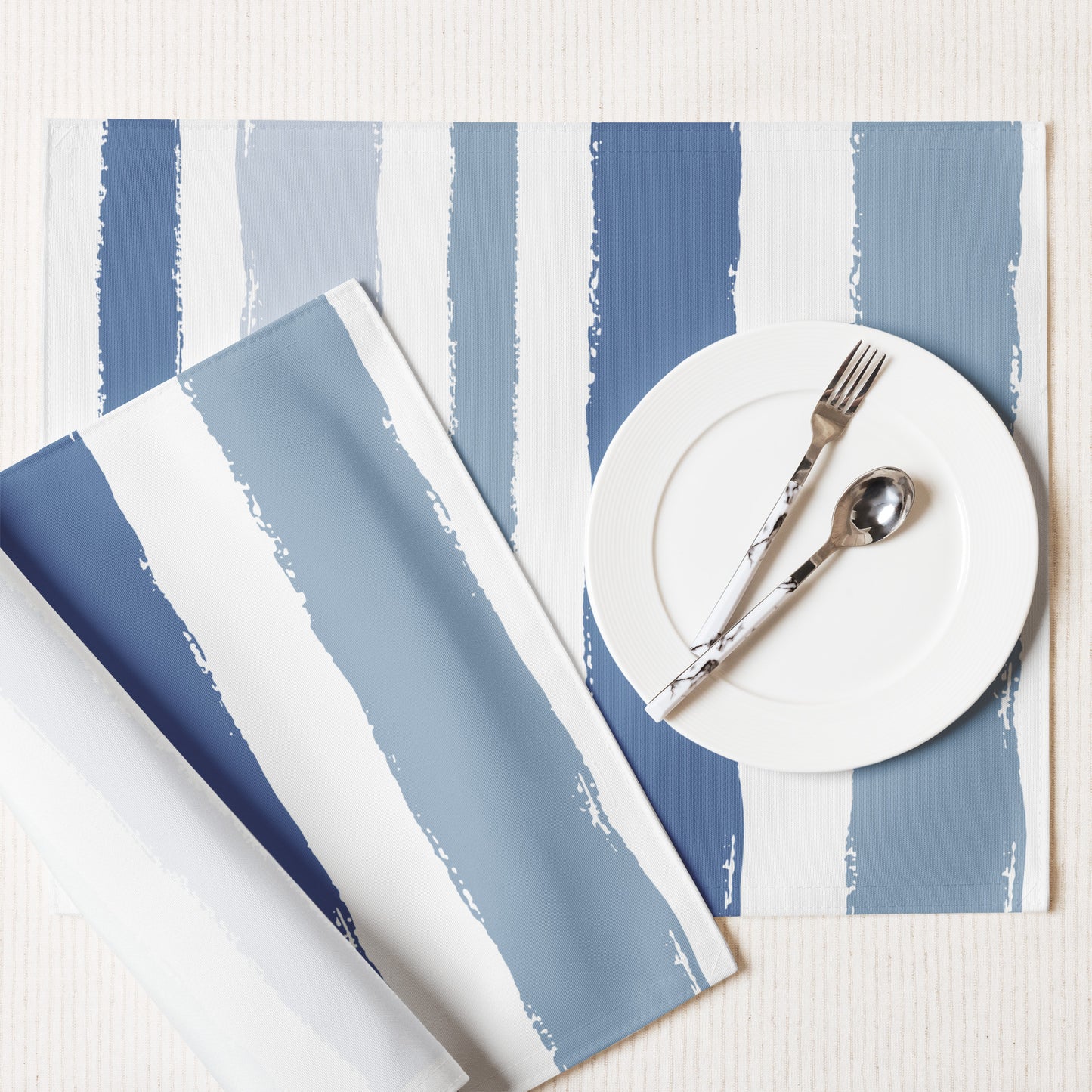 Placemat Set with Hand-painted Brush Stroke Print | PSBS-1231