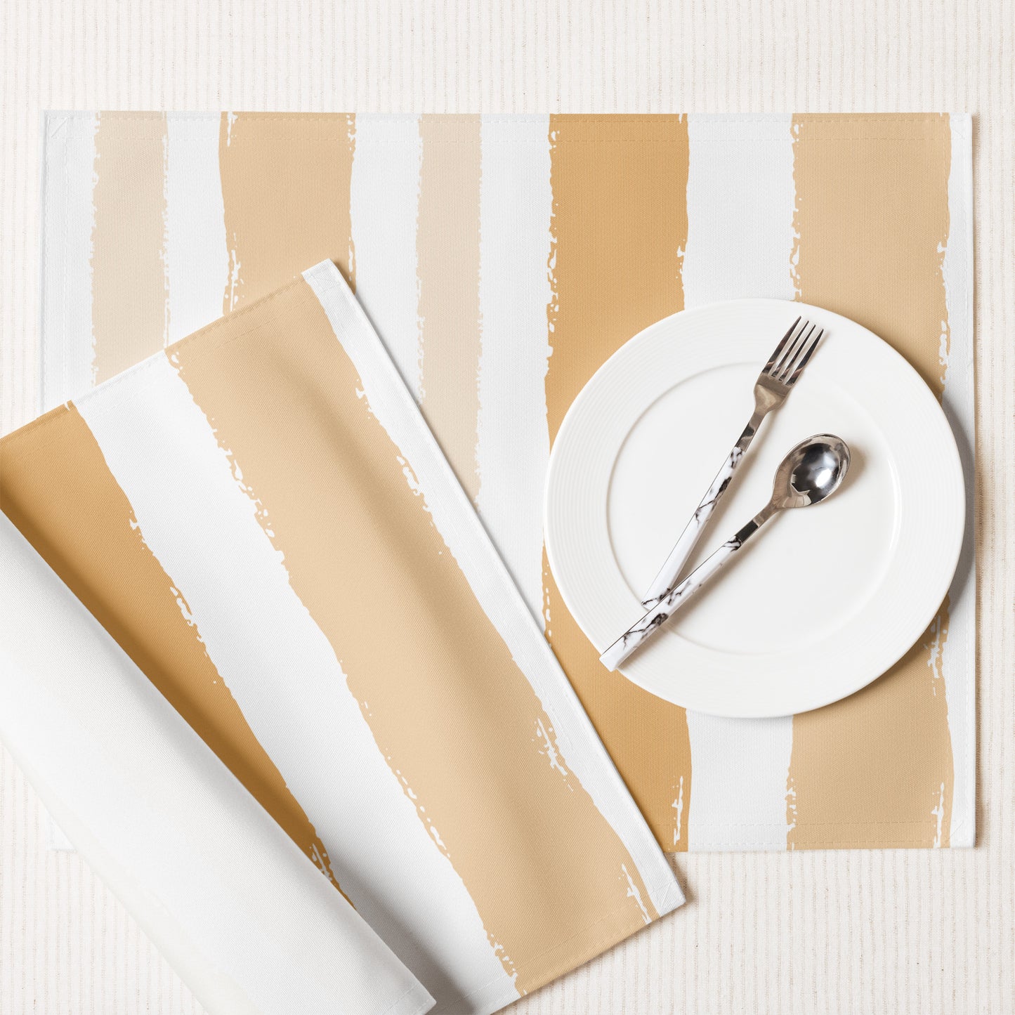 Placemat Set with Hand-painted Brush Stroke Print | PSBS-1232