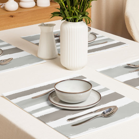 Placemat Set with Hand-painted Brush Stroke Print | PSBS-1242