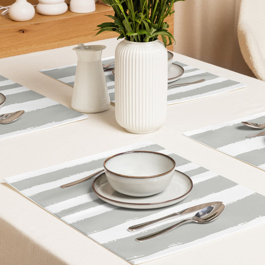 Placemat Set with Hand-painted Brush Stroke Print | PSBS-1243