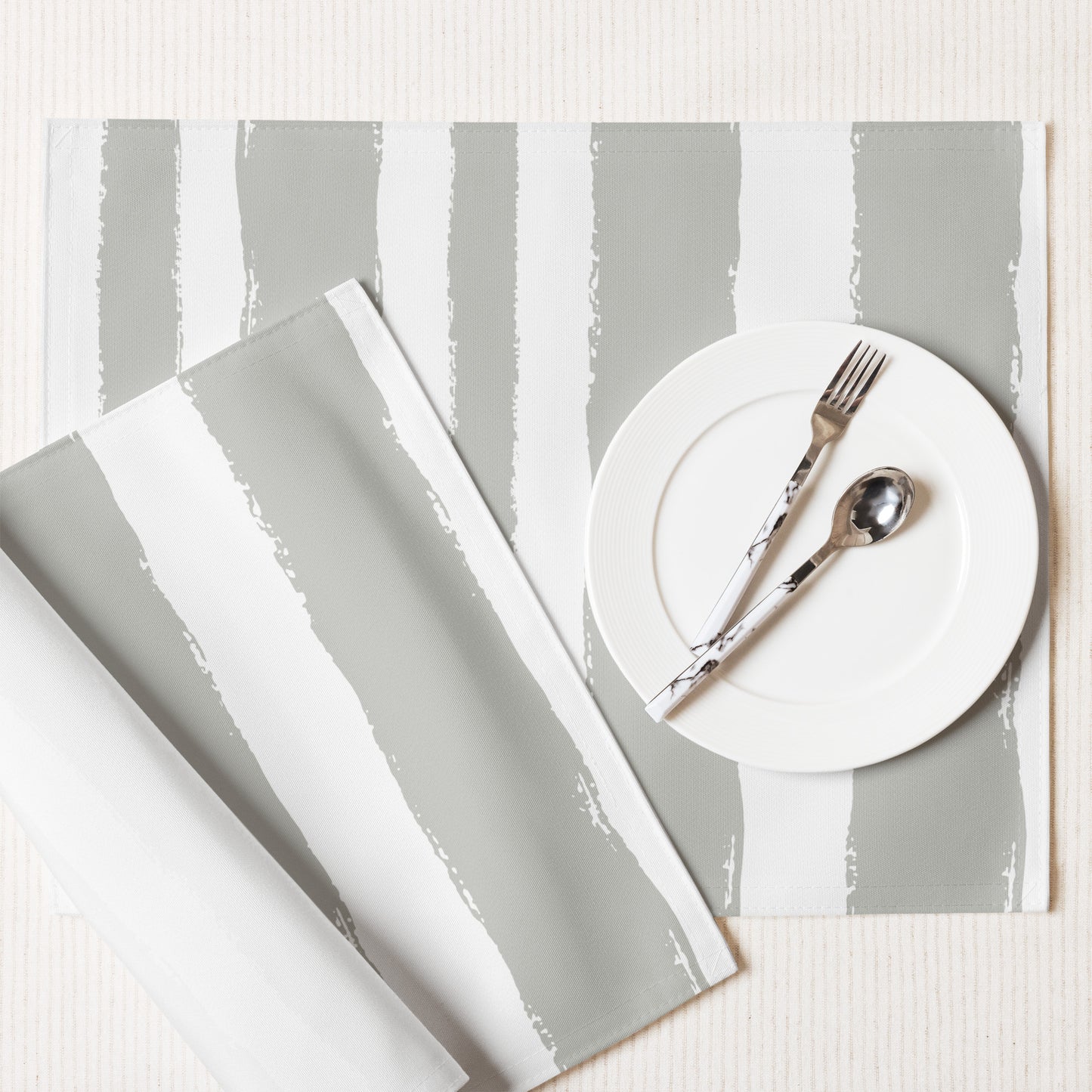 Placemat Set with Hand-painted Brush Stroke Print | PSBS-1243