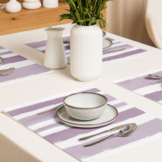 Placemat Set with Hand-painted Brush Stroke Print | PSBS-1252