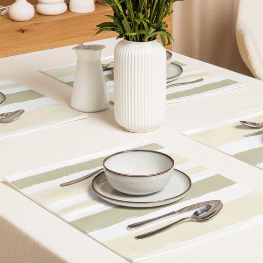 Placemat Set with Hand-painted Brush Stroke Print | PSBS-1255