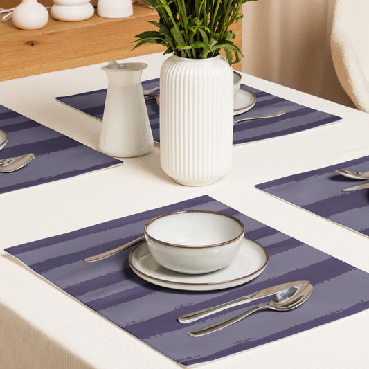 Placemat Set with Hand-painted Brush Stroke Print | PSBS-1261