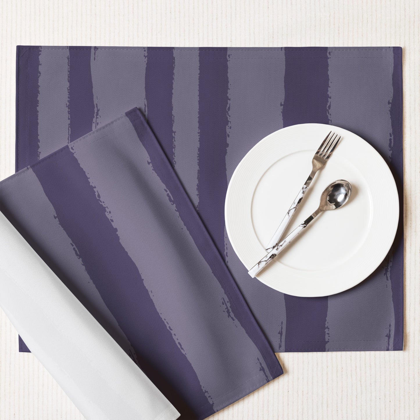 Placemat Set with Hand-painted Brush Stroke Print | PSBS-1261