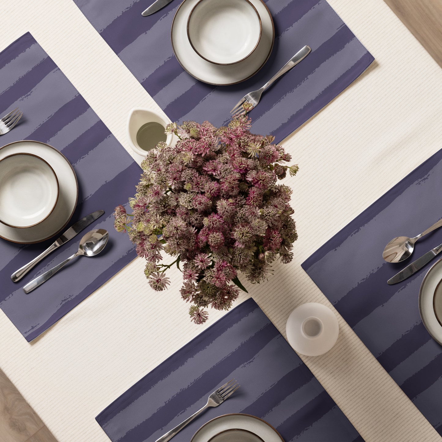 Placemat Set with Hand-painted Brush Stroke Print | PSBS-1261