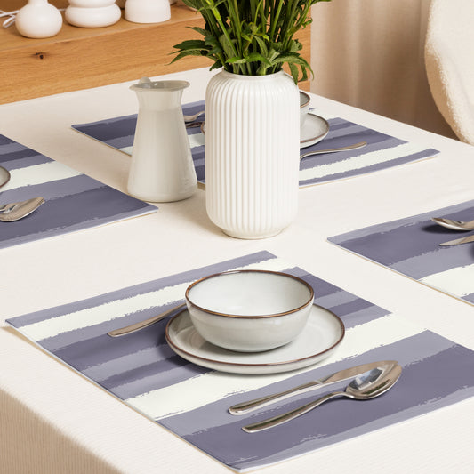Placemat Set with Hand-painted Brush Stroke Print | PSBS-1262