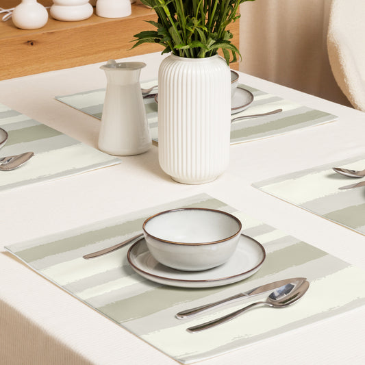 Placemat Set with Hand-painted Brush Stroke Print | PSBS-1263