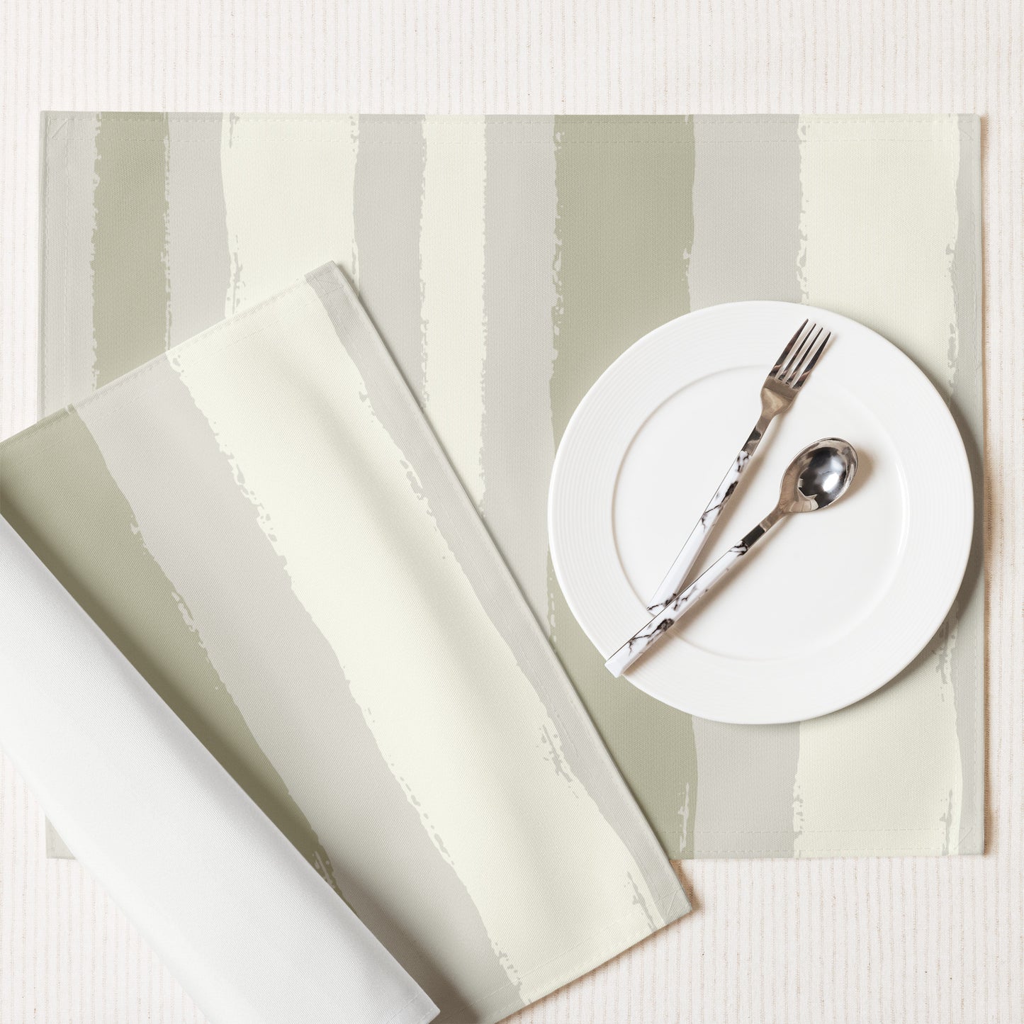 Placemat Set with Hand-painted Brush Stroke Print | PSBS-1263