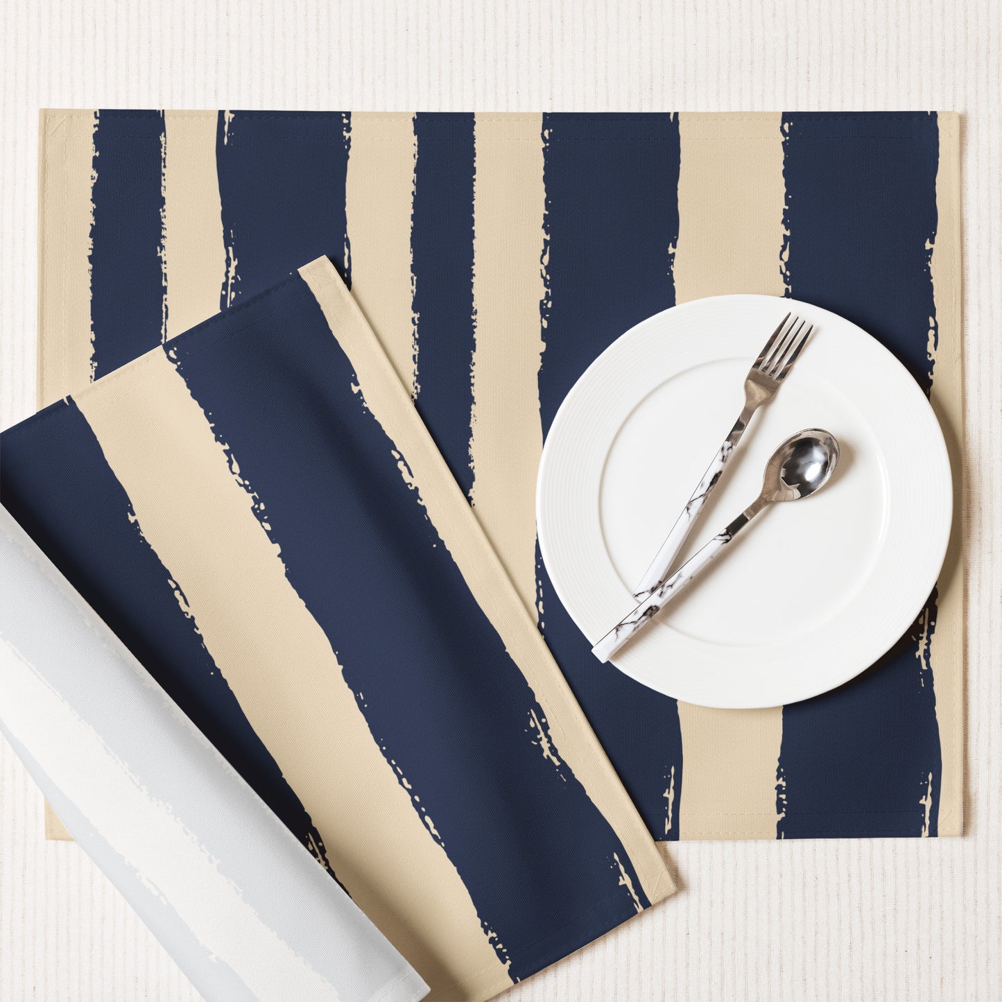 Placemat Set with Hand-painted Brush Stroke Print | PSBS-1275