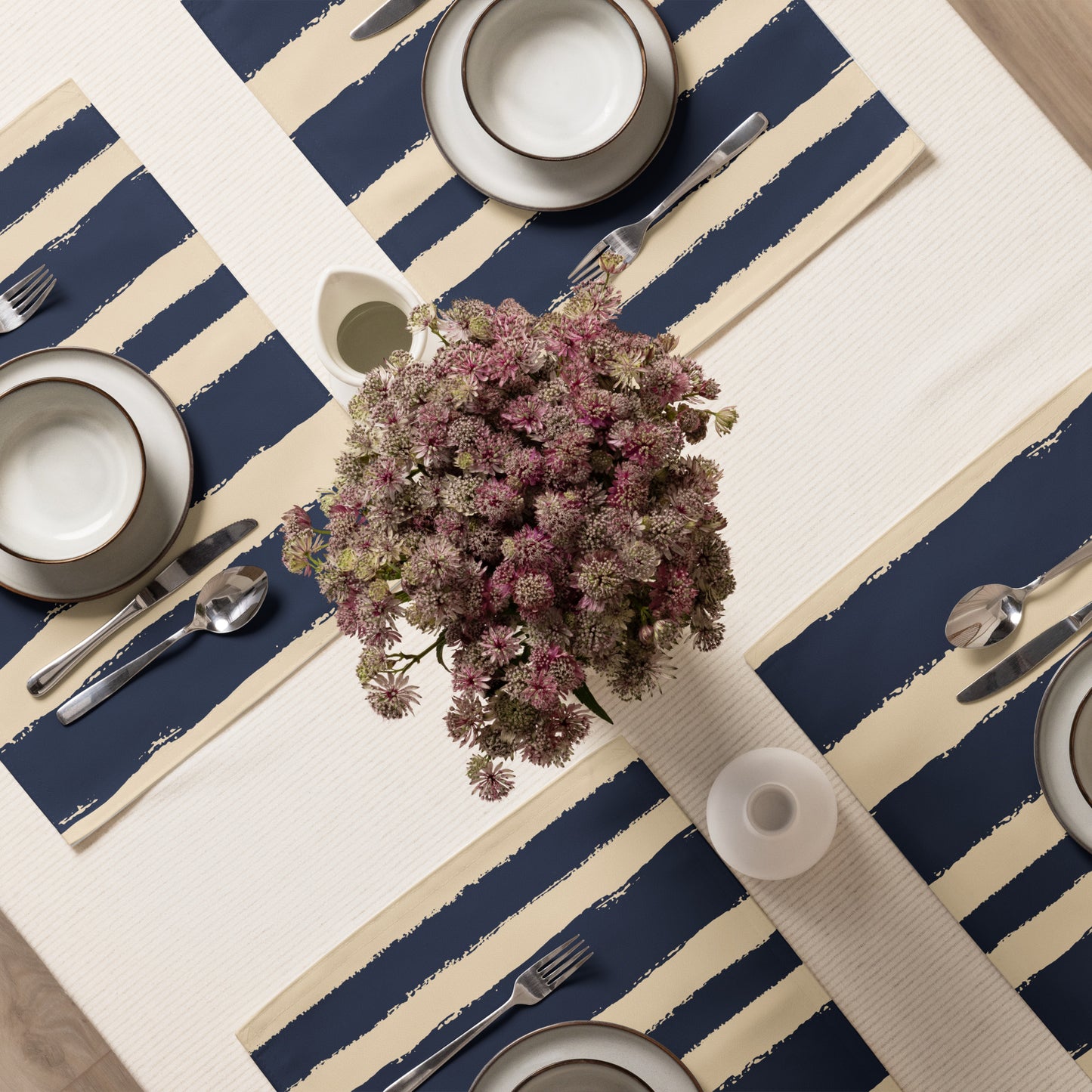 Placemat Set with Hand-painted Brush Stroke Print | PSBS-1275