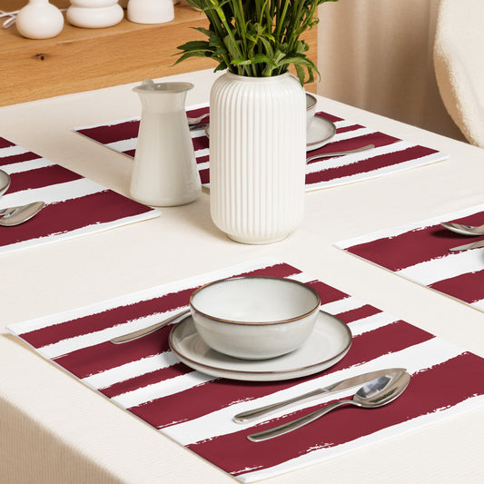 Placemat Set with Hand-painted Brush Stroke Print | PSBS-1281