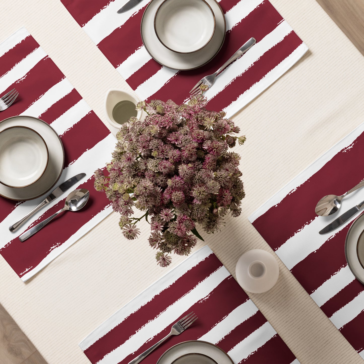 Placemat Set with Hand-painted Brush Stroke Print | PSBS-1281