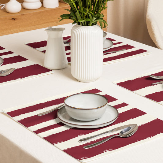 Placemat Set with Hand-painted Brush Stroke Print | PSBS-1283