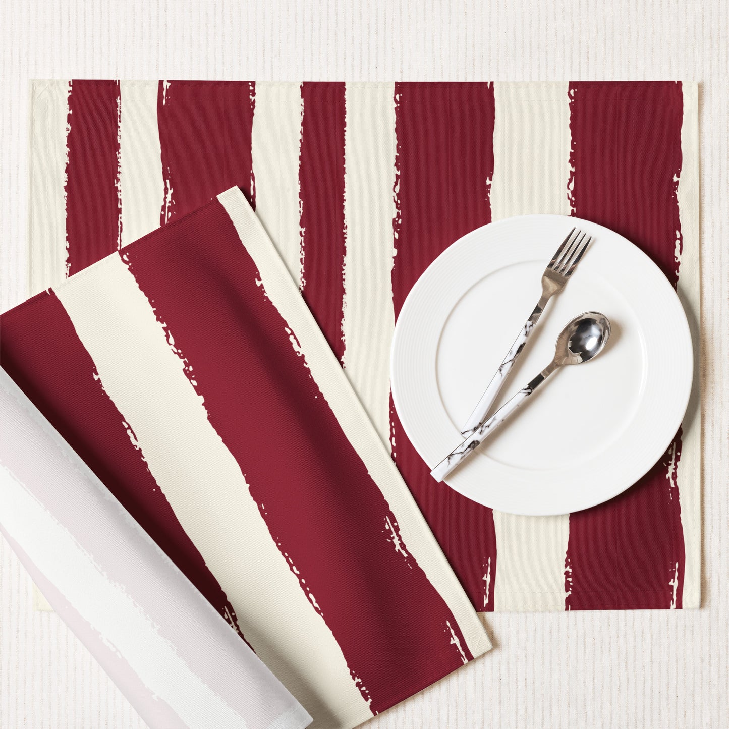 Placemat Set with Hand-painted Brush Stroke Print | PSBS-1283